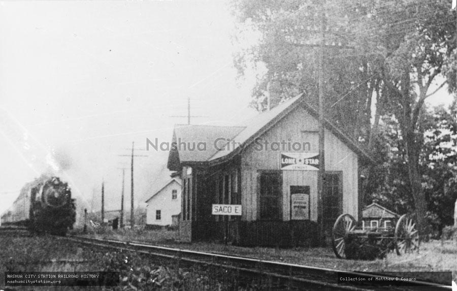 Postcard: Saco E Railroad Station, Saco, Maine